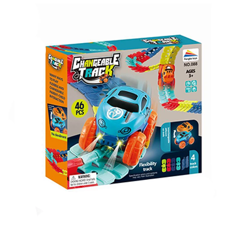 new diy educational  flesxible & changeable railway racing track car tracks slot toys for kids