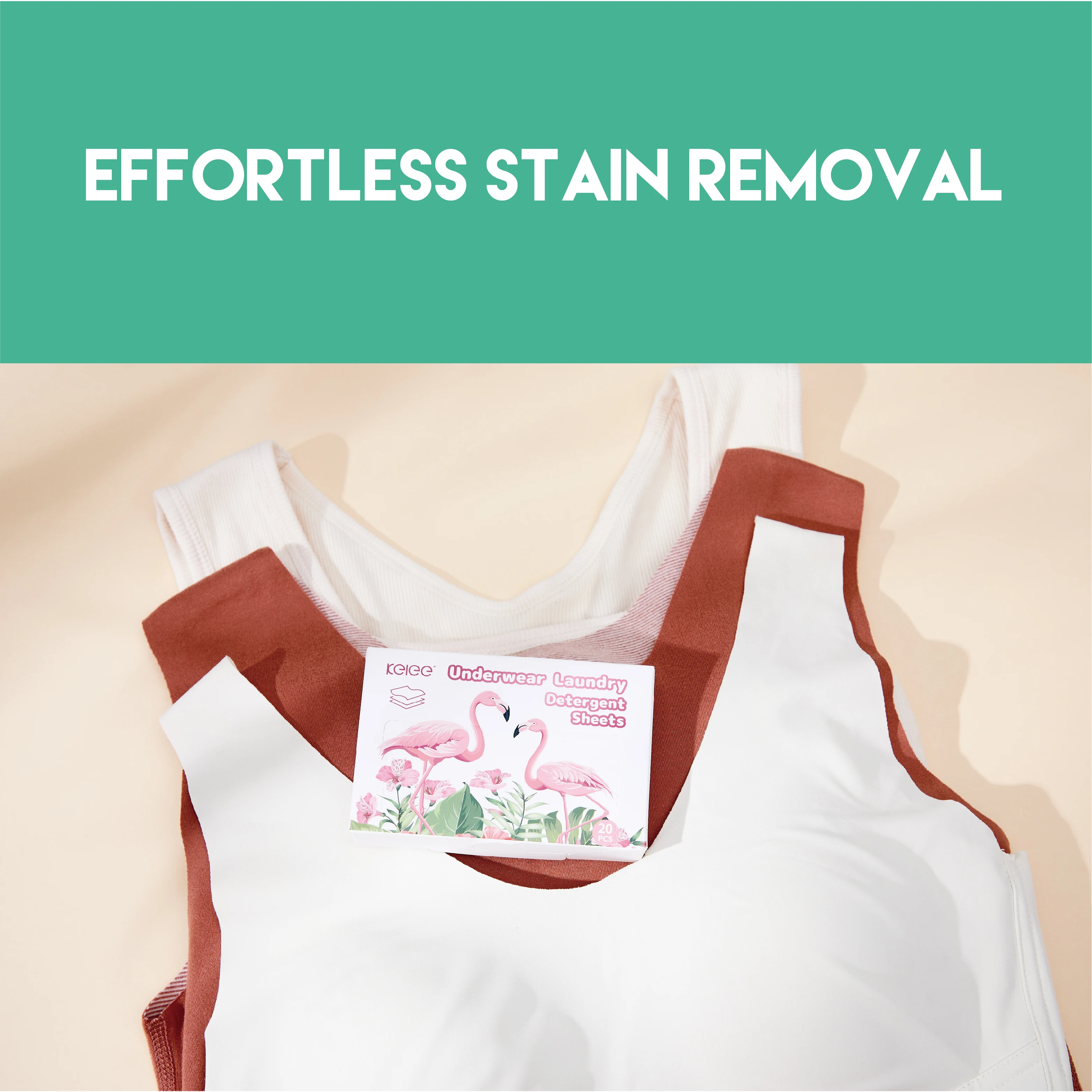 KELEE Eco Friendly Biodegradable Pure Plant Laundry Detergent Strips Cloth Laundry Detergent Strips Underwear Laundry Tablets