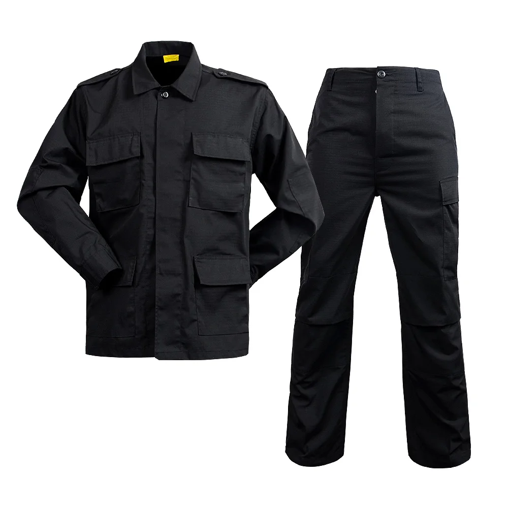 Black Camouflage Color Tactical BDU Uniform