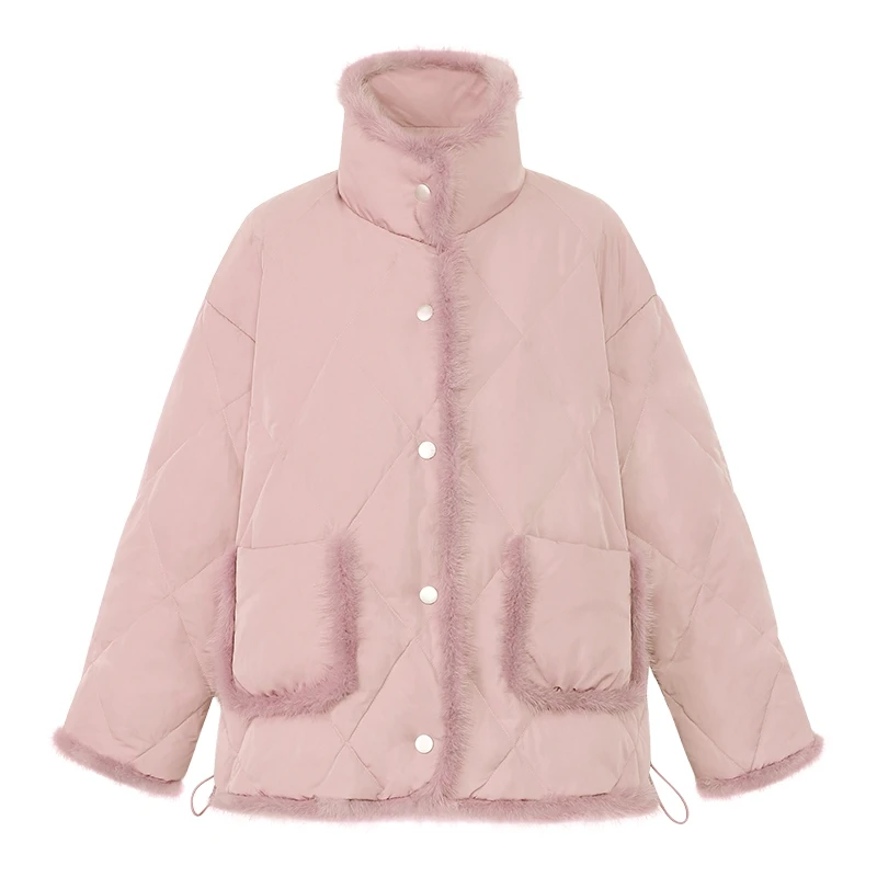 Stylish Women Short Down Jacket Women Winter  Sweet Coats Water Mink Down Jacket