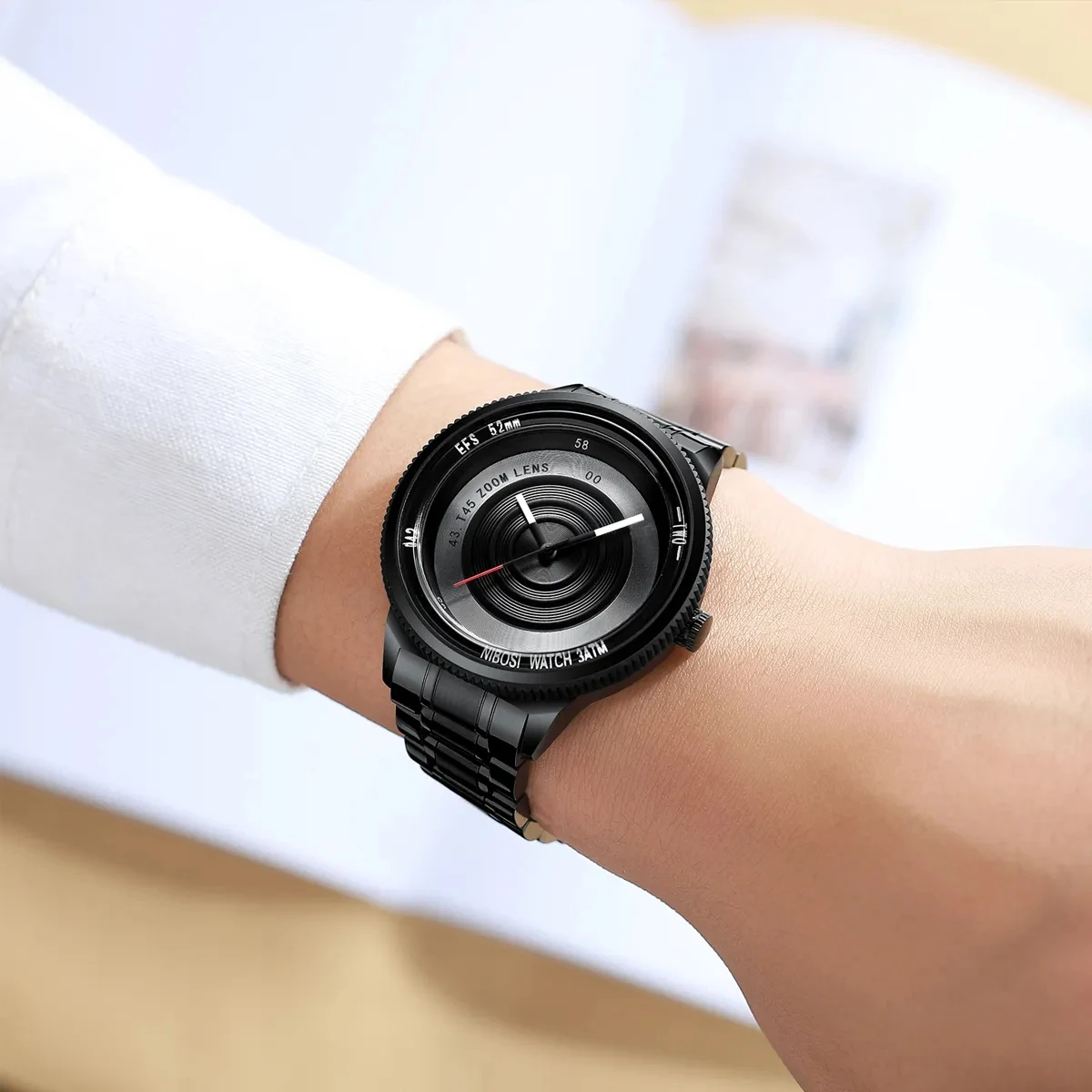 NIBOSI 2359 водонепроницаемые брендовые Роскошные наручные часы Reloj Montres Homme спортивные Уникальный дизайн модные кварцевые для мужчин