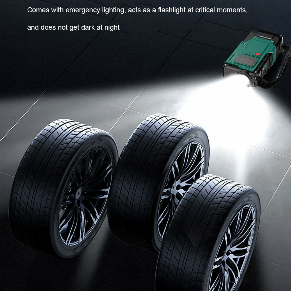 Tire Inflator Portable Air Compressor 6000mAh Portable Air Pump with LED Light 150PSI Air Pump for Car Tires