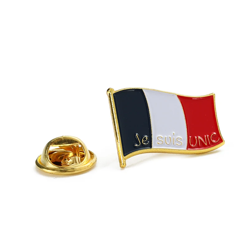 Wholesale Enamel Flags Metal Pin Personalized Custom Lapel Pin Gold Ireland Australia Yemen Flag Pin Badge for Hats or Clothing
