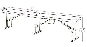 Working Folding Bench Portable Camping Retractable Plastic Wholesale Custom Outdoor Patio Bench Outdoor Furniture Dia19x1.0mm