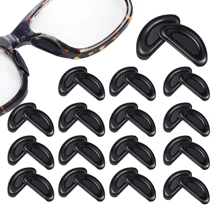 Glasses Concave Convex  Patch Silicone Soft Nose Pad Silicone Anti Drop Rest Transparent Black Nose