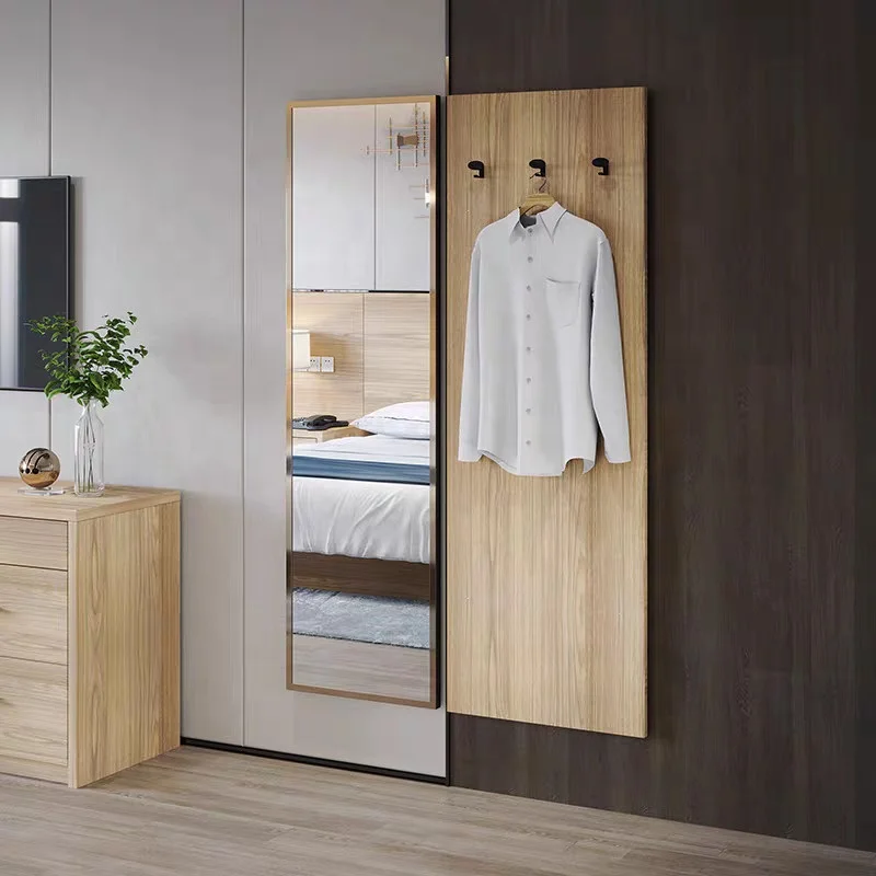 Customized Wardrobe Furniture Bedroom Set Hotel Home Solid Wood Wardrobe Clothes Hanger Cabinet