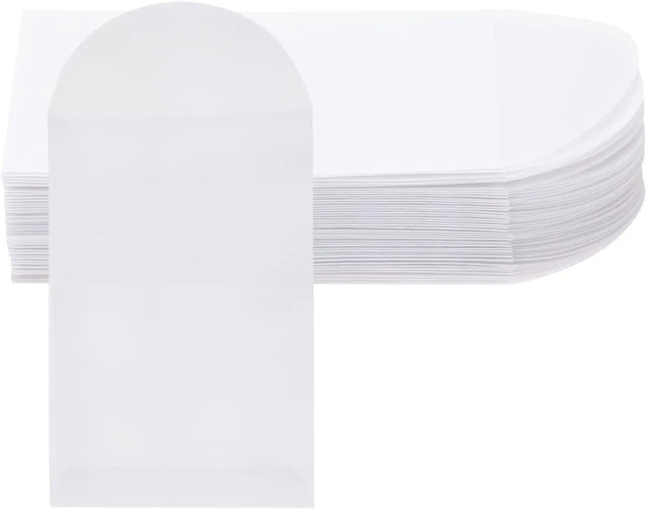 Custom White Translucent Paper Envelope Bag Mini Butter Pouches Glassine Gift Small Bag Frosted Envelope Sleeves For Jewelry