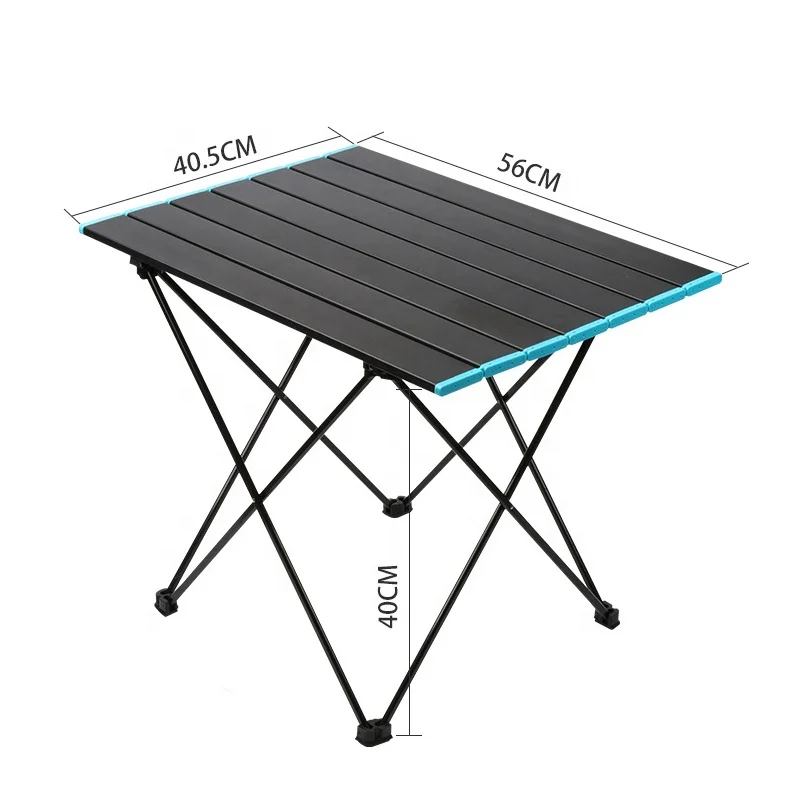 DELUXEFIT Outdoor Portable Lightweight Folding Mini Camping Picnic Table with Aluminum Frame