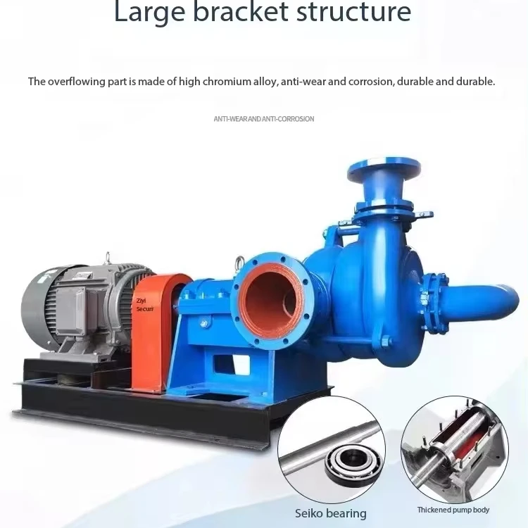 Wear-resistant and corrosion-resistant double impeller mud pump filter press feed pump