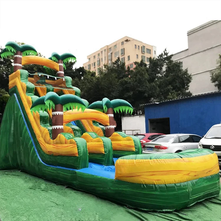 High Dual Water Slide Thrilling Commercial Inflatable Water Slide for Adults Outside Inflatable Games Swimming Pool Fun
