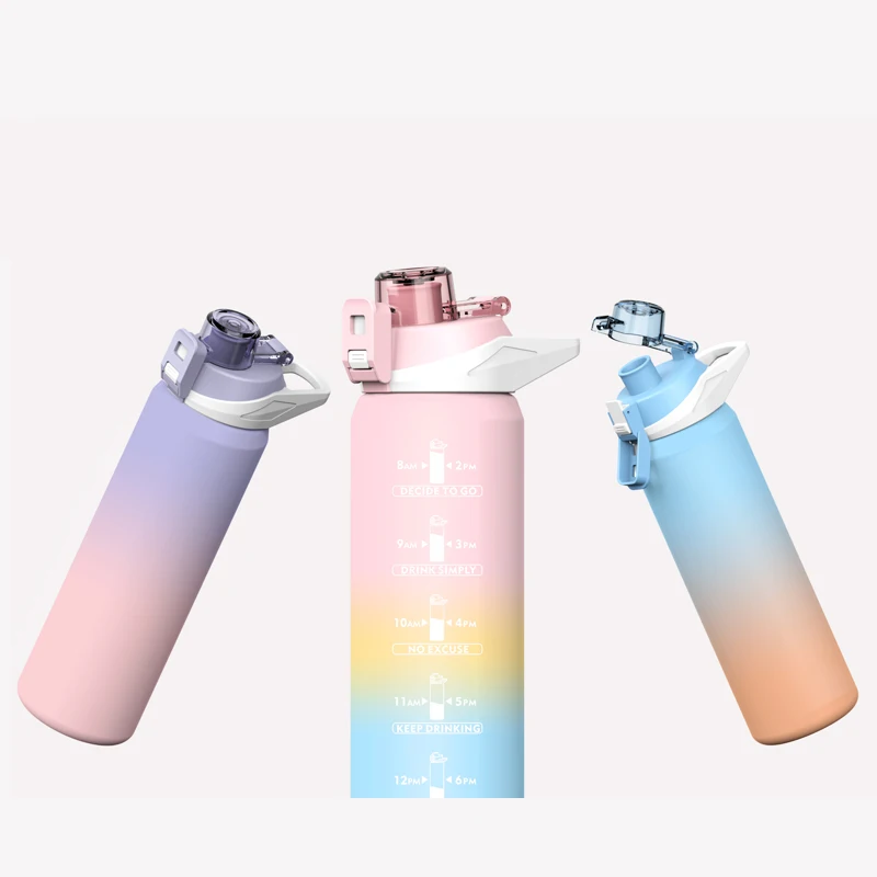 AMAZON дешевая Экологически чистая 1000 мл прозрачная красочная Спортивная пластиковая бутылка для воды 700