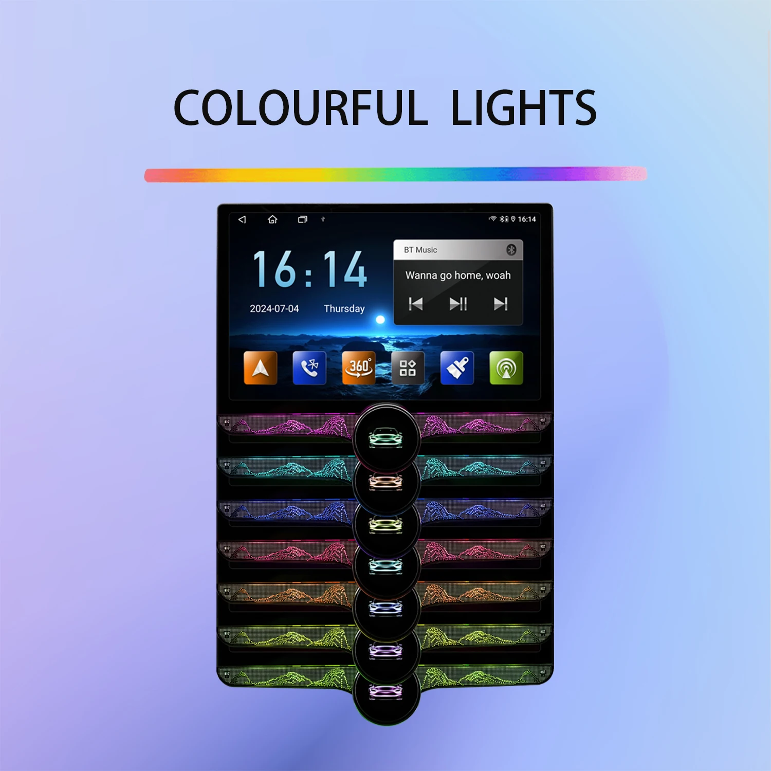 Портативный 11 5 дюймов Android 12 DSP Автомобильный мультимедийный плеер с GPS RGB Bluetooth поддержкой 2K автомобильный аудио сенсорный экран