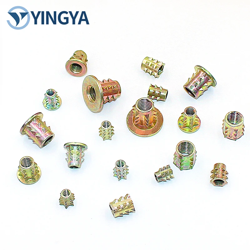 Galvanized Screw with Zinc Alloy Thorn Mother Embedded Nut Laminate Link Inner and Outer Teeth Furniture Hardware Accessories