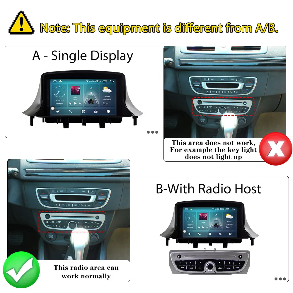 7 inch android 13 8+128G car radio For RENAULT Megane III Fluence 2009-2011 gps navigation multimedia player stereo