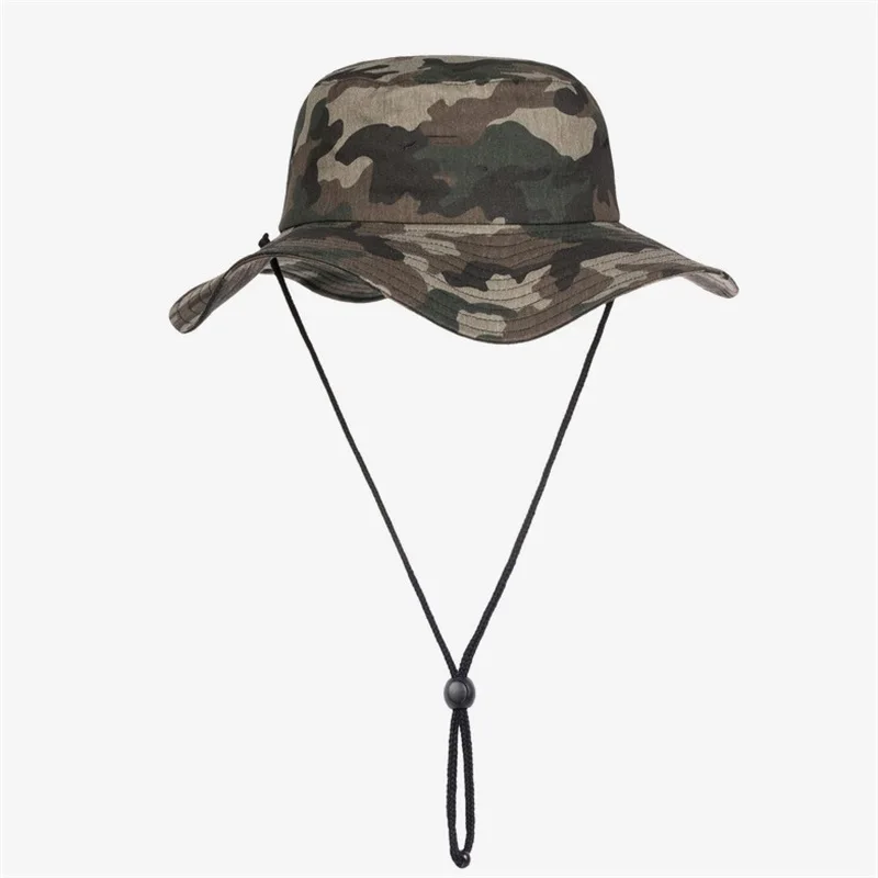 Custom logo Adjustable strap bucket hat Safari Boonie Hat