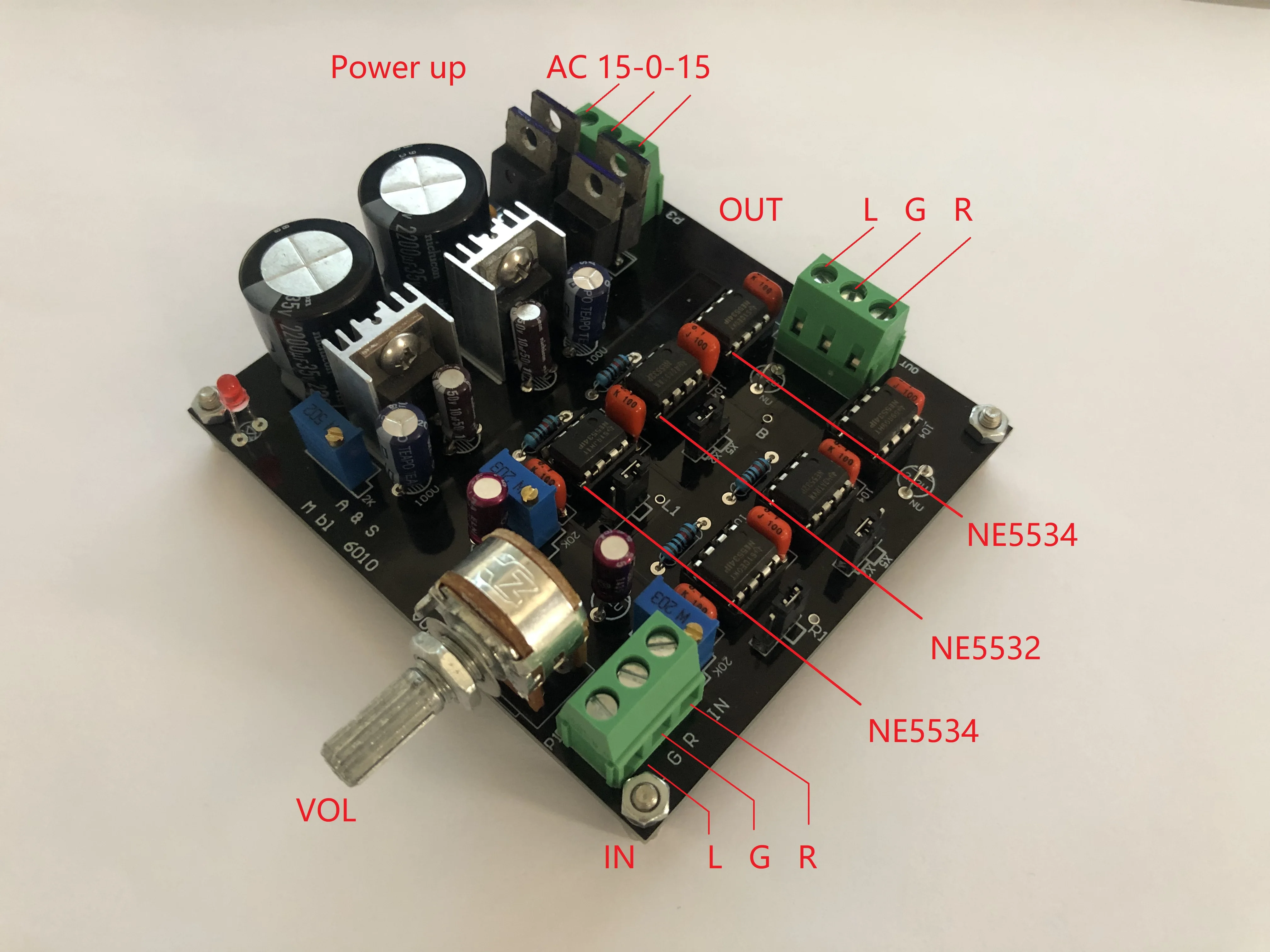 Highfly 315mV DC-600kHz amp board pcb HIFI pre-tone circuit board audio amplifier boards