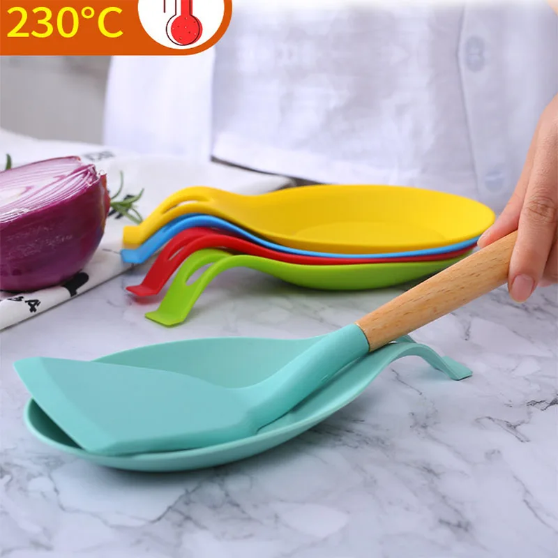 Fork spatula rack shelf organizer plastic spoon rest  & pot clips chopsticks big spoon rest