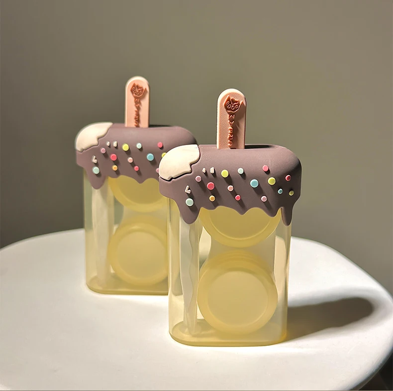 Ice-Cream Fashionable New Arrival  Hot sales Contact lens case container for colored contact lens lens travel holder