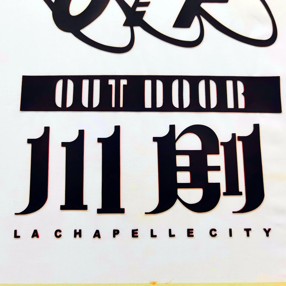 Wholesale 3D Raised Effect Rubber Silicone Thick Version Two Color Bottom Side Different Color Heat Transfer Labels For Garments