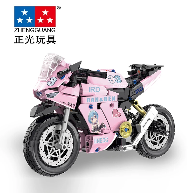 Montessori Toys Early Education Create Build Your Own Motorcycle 510PCS Assembling Building Blocks Technical Motor