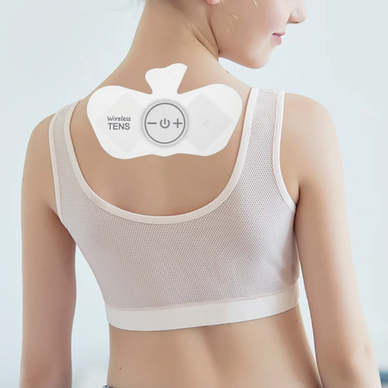 Wireless TENS Pain Relief Therapy, Electric Pulse Device, Portable Electro Pulse Impulse Mini Massager Machine for Lower Back