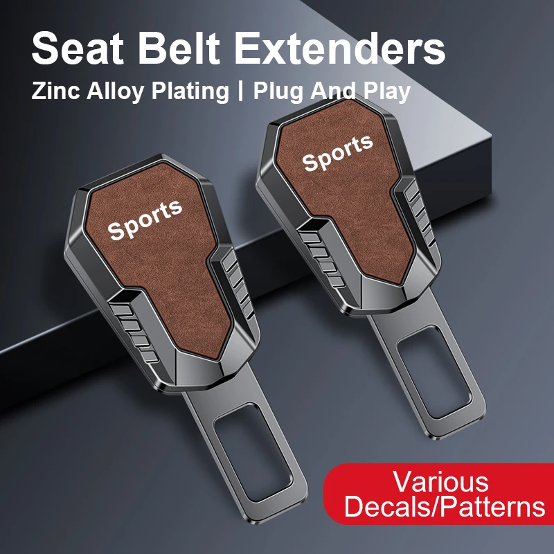 Universal Car Logo Safety Seat Belt Buckle Alarm Stoppers For Seatbelt Lock Buckle Extender Accessories