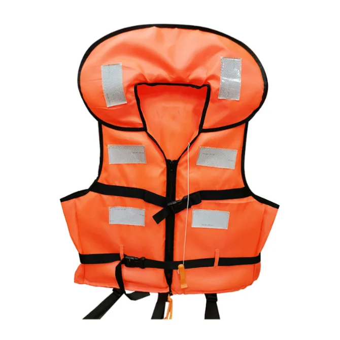 Factory High Quality Water Rescue Adult Large Collar Reflective Marine Drifting Outdoor Swimming Life Jacket Vest with Whistle