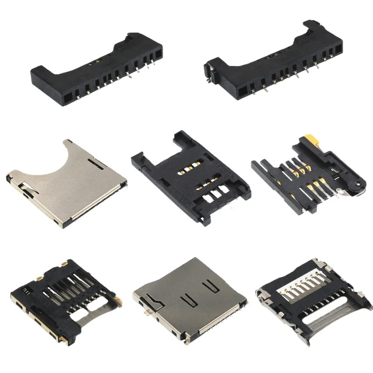 High temperature resistance Push SIM 6+2P H 2.20 card connector