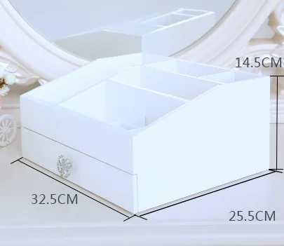 Wooden Make Up Organizer Cosmetic Product Storage Display Box Packaging Wood Jewelry Organizer Box with Dividers