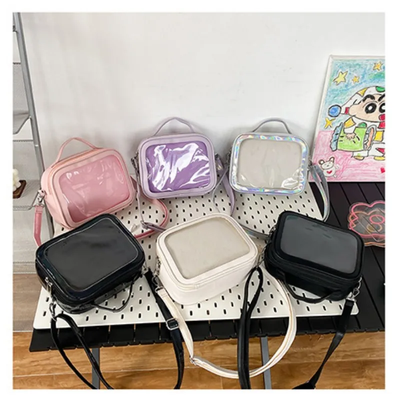 Itabag DIY Clear Crossbody Shoulder Bag Kawaii Japanese Anime School Bag JK Uniform Shoulder Bags for Anime Pins Display