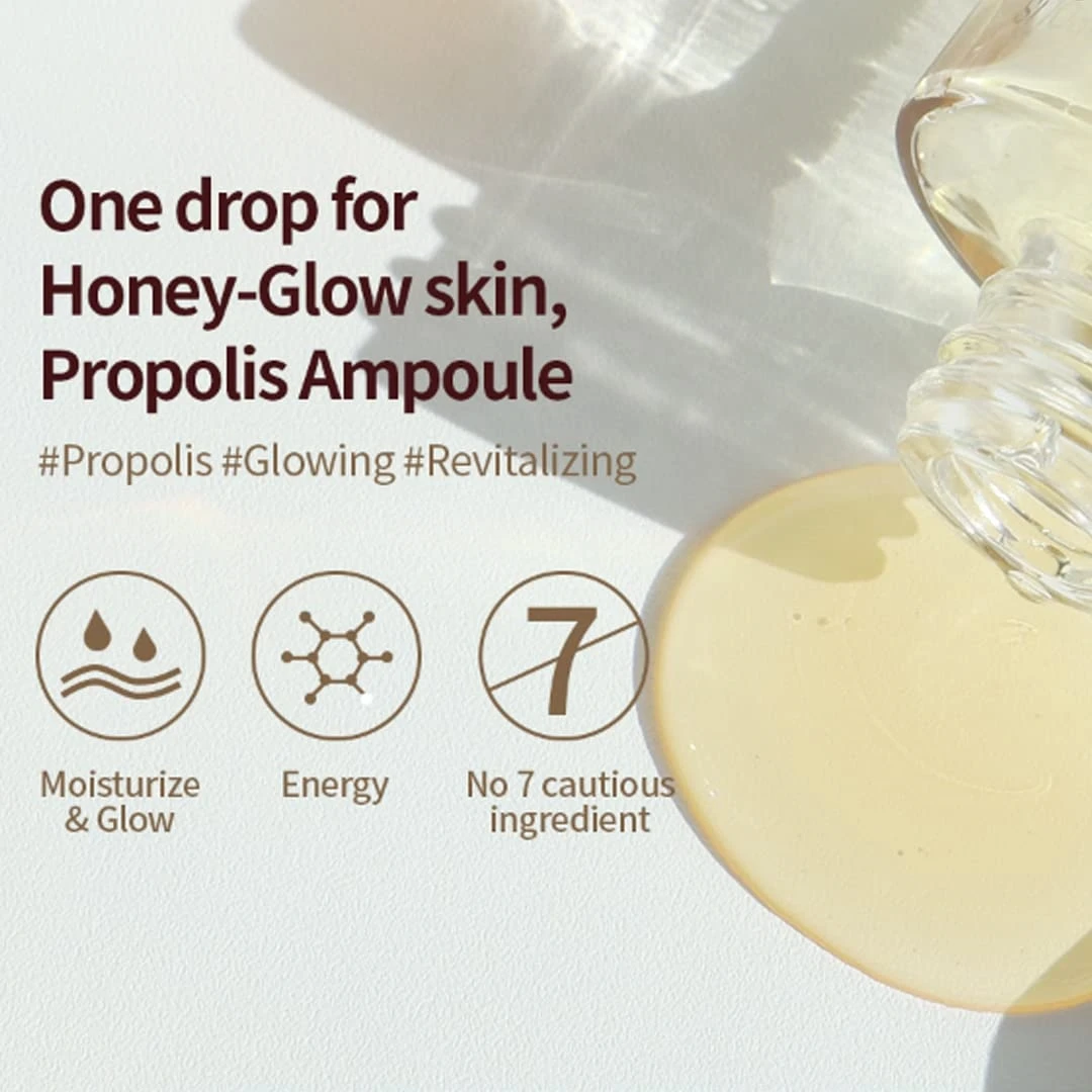 Lance Canola Honey Propolis Ampoule Private Label Vegan Organic Moisturizing Revitalizing Glow Boosting Firming Propolis Serum
