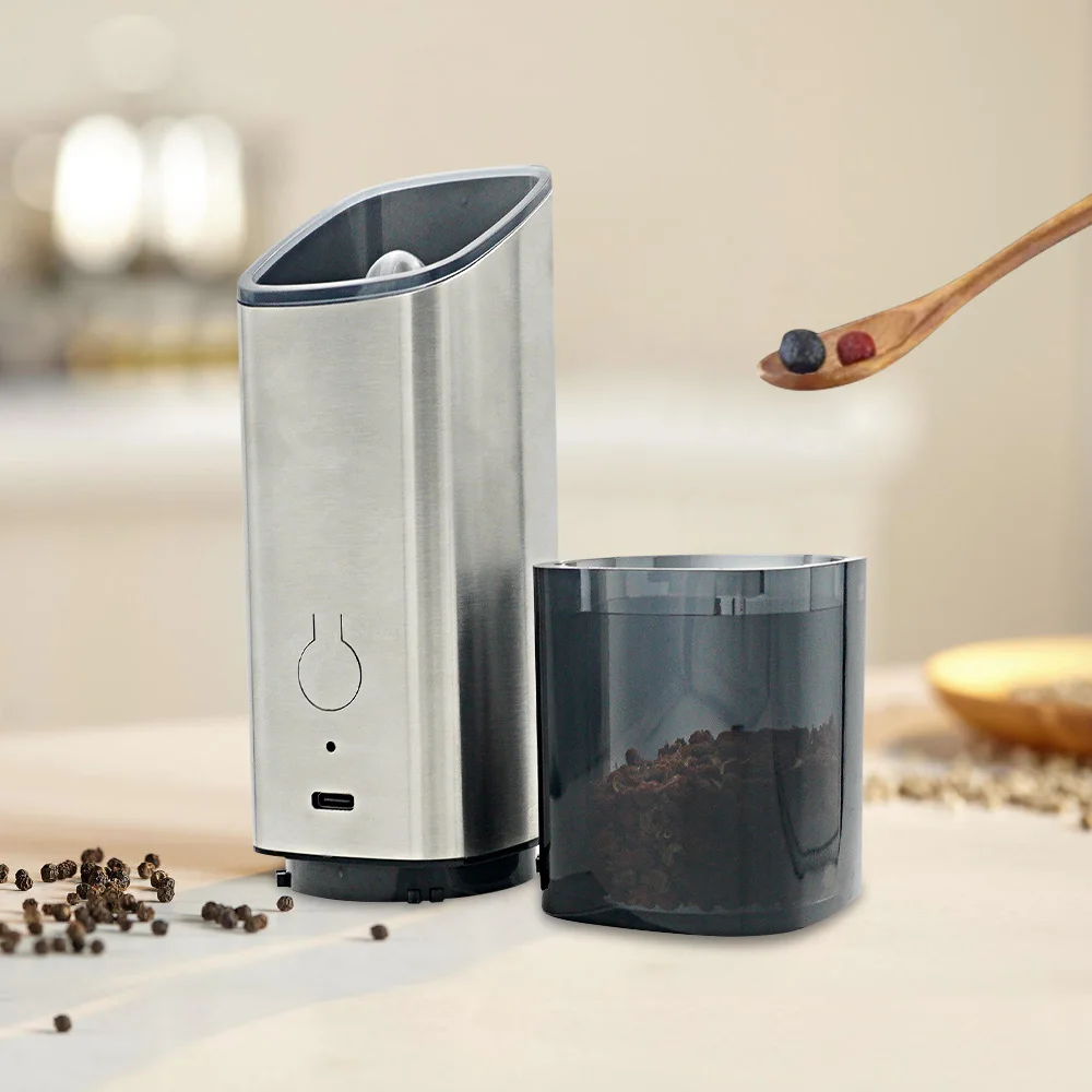 Electric Gravity Pepper Grinder set Grinder Stainless Steel Electric Automatic Salt and Pepper Mill set