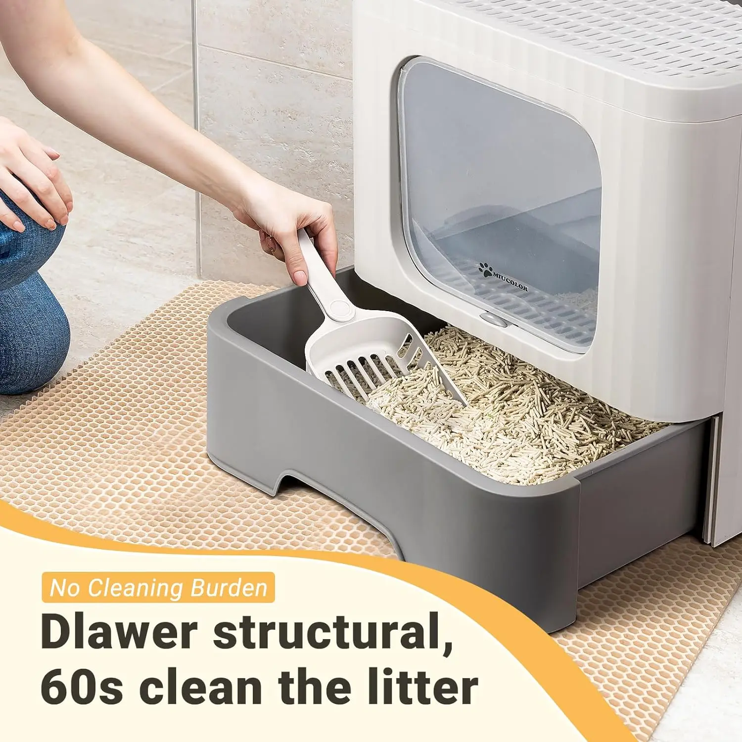 Kmart Anti-Splashing Large Covered Enclosed Cat Toilet Cat Little Box with Cat little Scoop