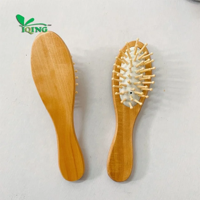 YQ-WBC16 Factory Price Hot Sell Comfortable Style Adult Children Baby Hair Comb Wooden Airbag Massage Round Comb