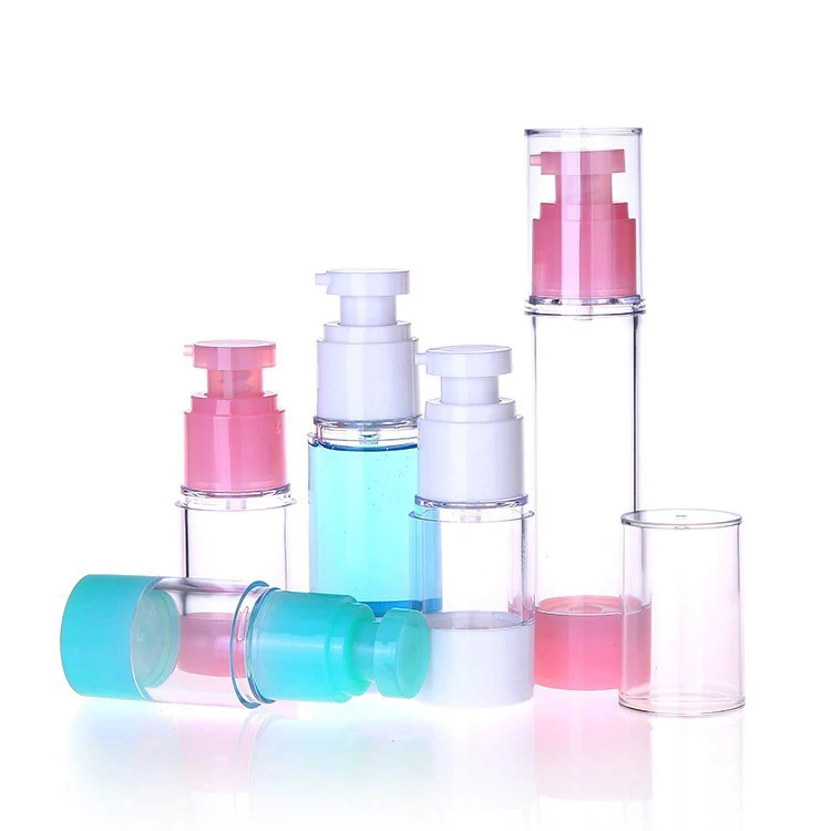 In Stock Cosmetic Packaging Container Pink Lotion Bottle  Green15ml 30ml 50ml Airless Lotion Bottle