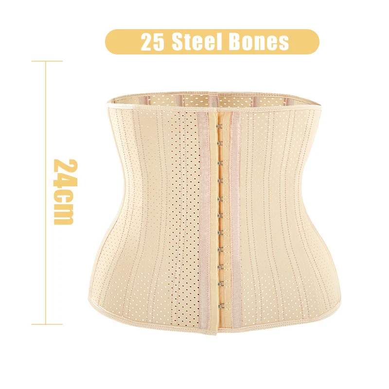 Plus Size Slimming Breathable Bondage 25 Steel Bone Latex Waist Trainer Private Label Corset