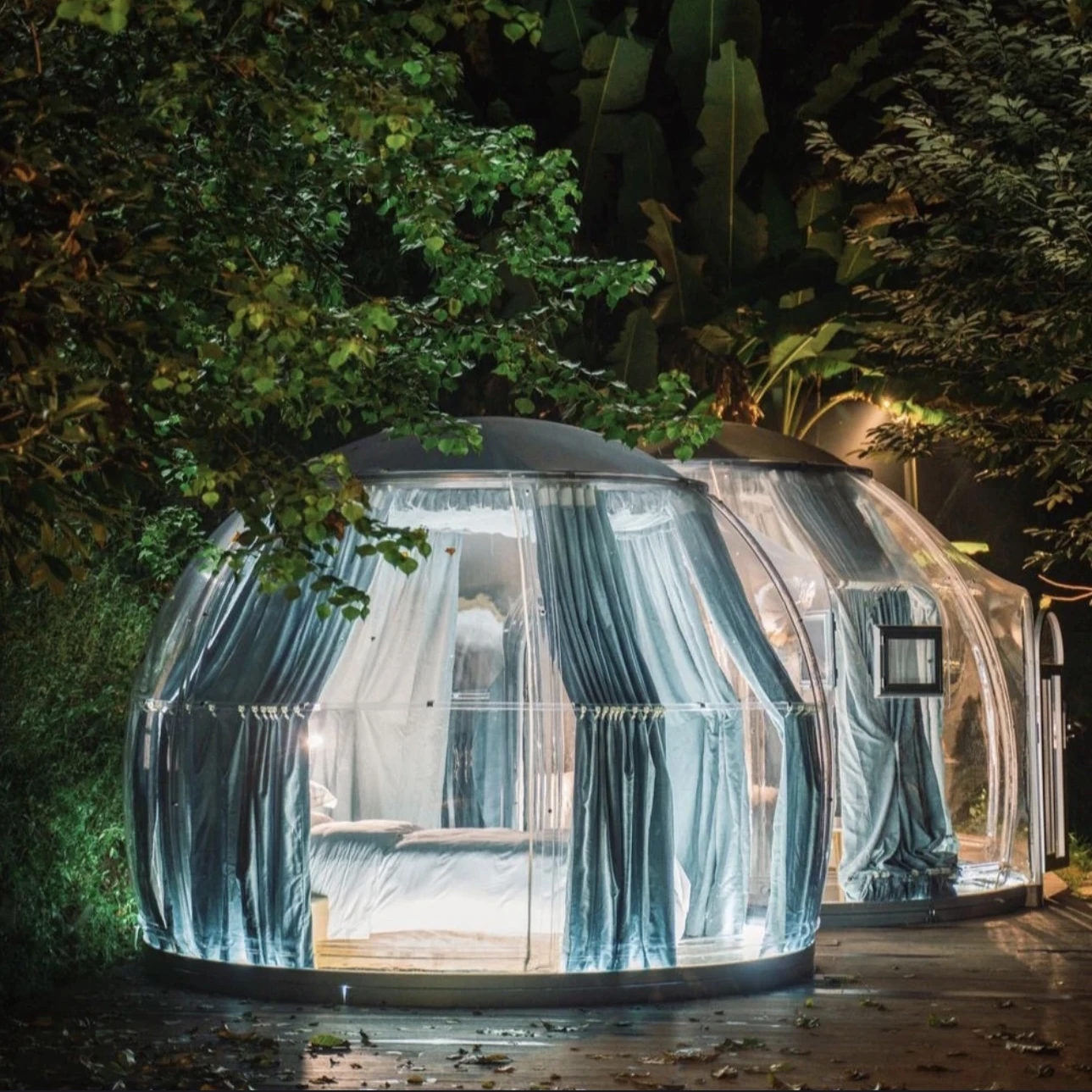 Full House Outdoor New Polycarbonate Glamping Aluminium Exhibition Tents Balloon Bubble House Event