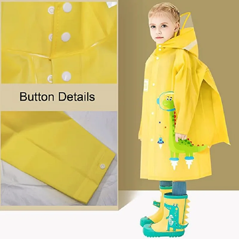 Cartoon raincoat for kids Outdoor Sports waterproof Animal cute Rain coat children go to school poncho