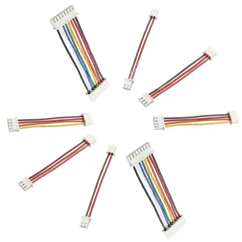 original 2.5mm pitch female wire connector custom 2 3 4 pin jst xh 2.54 cable harness assembly connector 10way cables