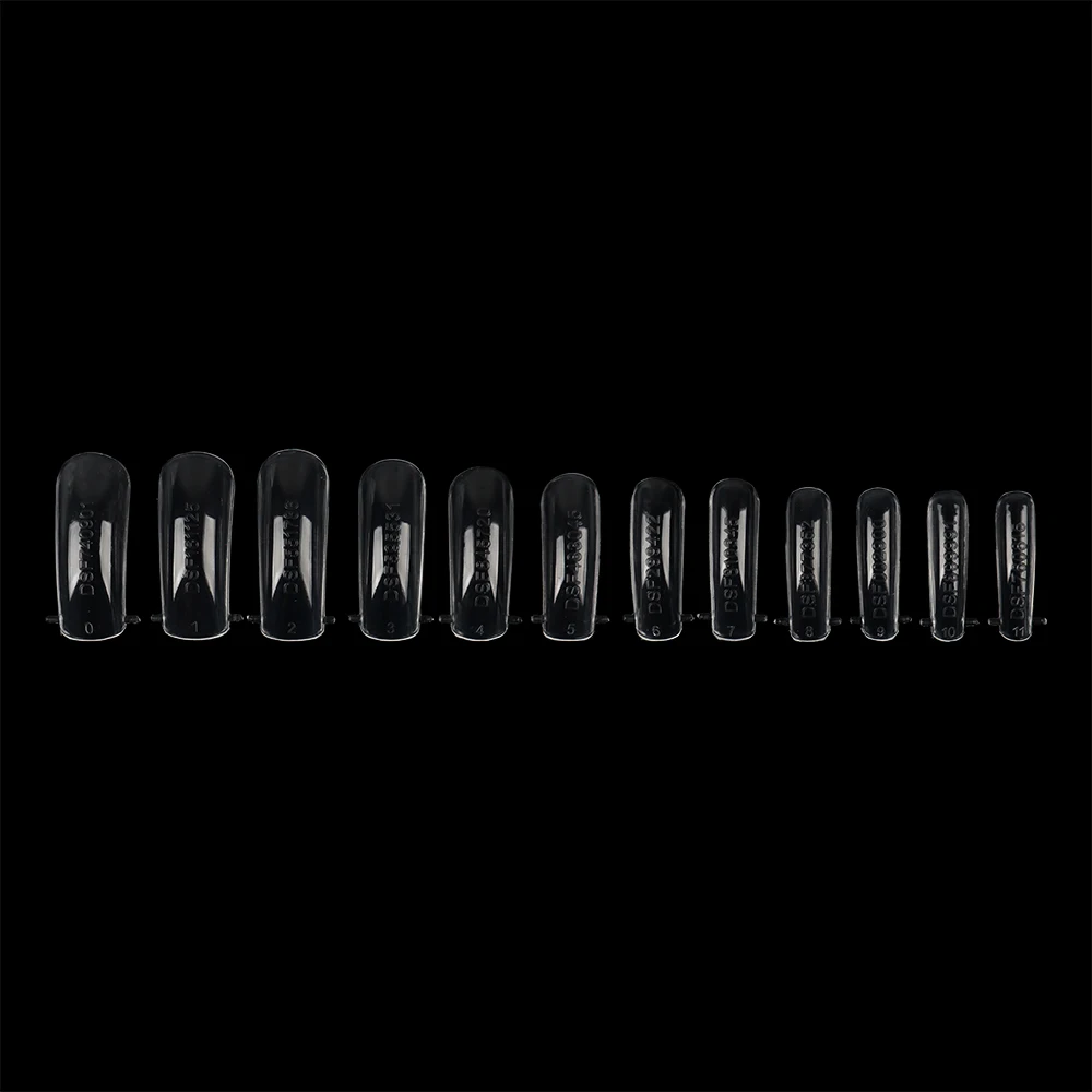 2022 Private Label OEM Extension Artificial Nail Tips Mold Long Round Gel Builder Dual System Plastic Reusable Nail Forms