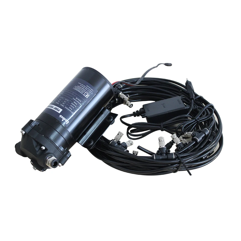 Outdoor misting system 60pcs nozzles Pump spray cooling systems fog machine