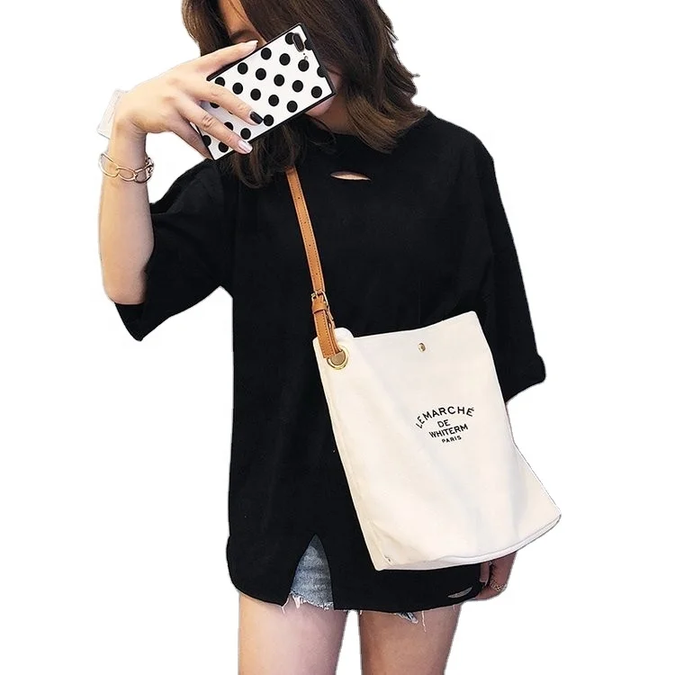 2022 Wholesale fashion alphabetic printed women crossbody bag lady korea shoulder bag casual shopping canvas tote bag handbags