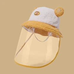 face protective shield fashionable kids hat with clear