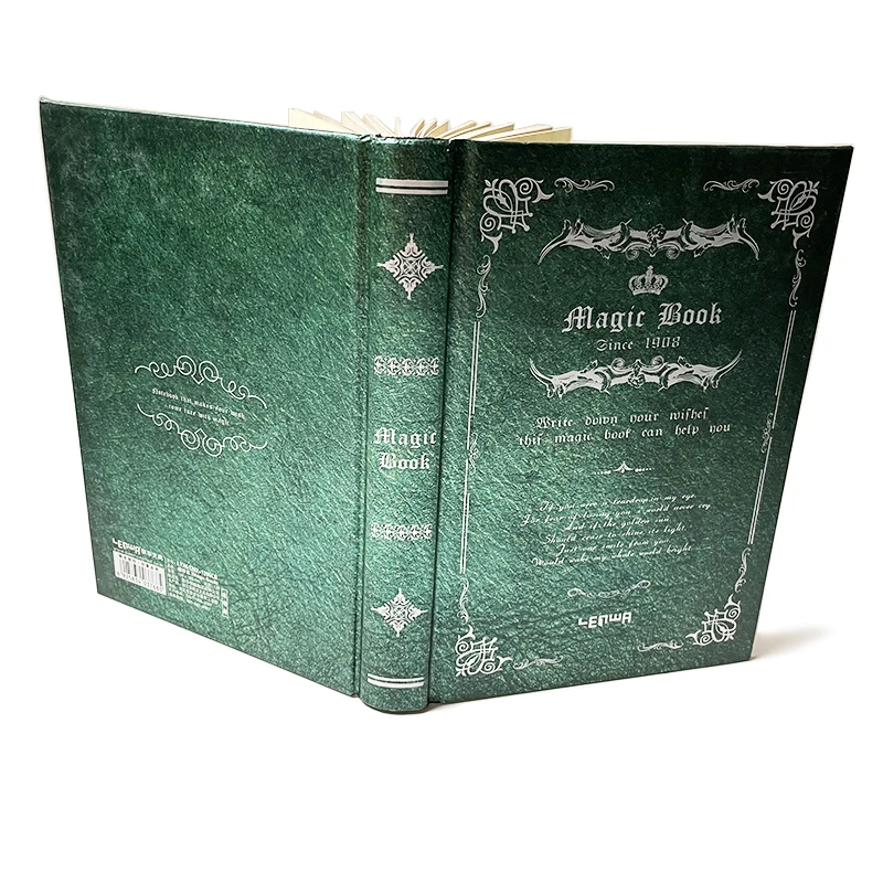 magic manifestational journal cahiers cuaderno matt silver foil hard cover logo custom diary A5 notebook vintage journal
