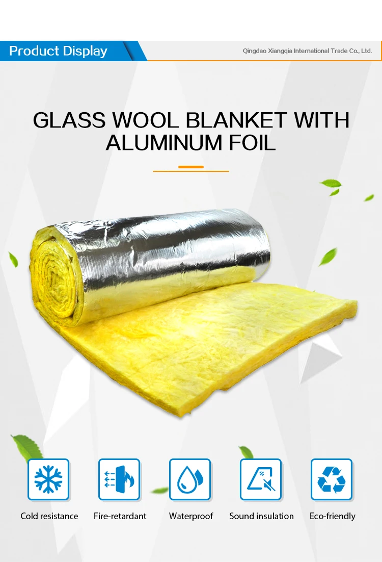Glass wool blanket for Insulation Building Material 50mm thickness R2.0 Thermal Insulation