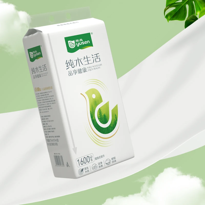 China Wholesale Wall Hanging Type Soft Facial Tissue Paper OEM bottom extraction 4ply Facial Tissue
