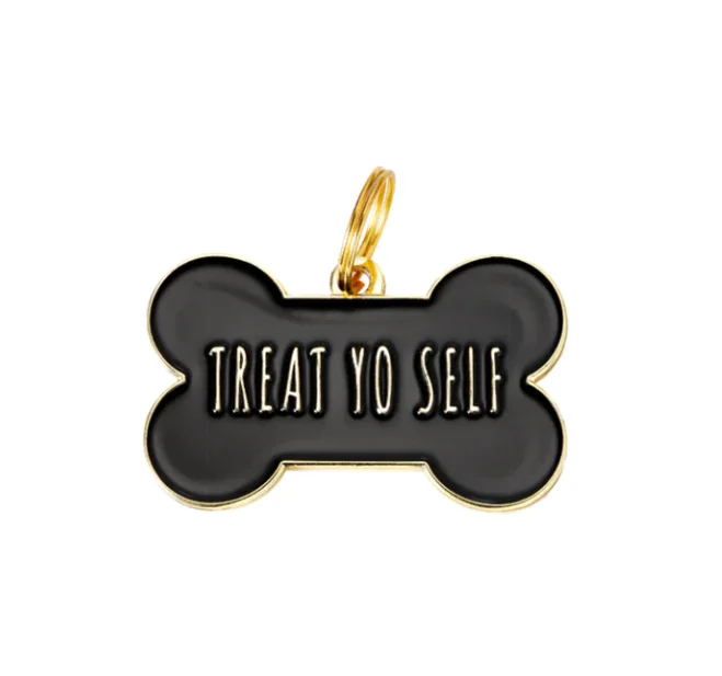 New Fashionable Custom Engraved Stainless Steel Geometric Funny Soft Enamel Pet Dog ID Tags Charms