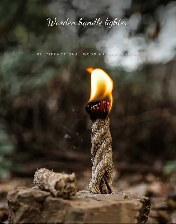 Tinder Rope Natural Tinder Fire Starter Survival Easy to Fire Tab for Backpacking, Hiking, Camping, Barbecues