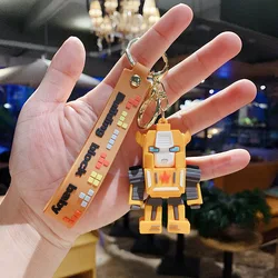 3d Pvc Rubber Cute cartoon Robot Kong Keychain