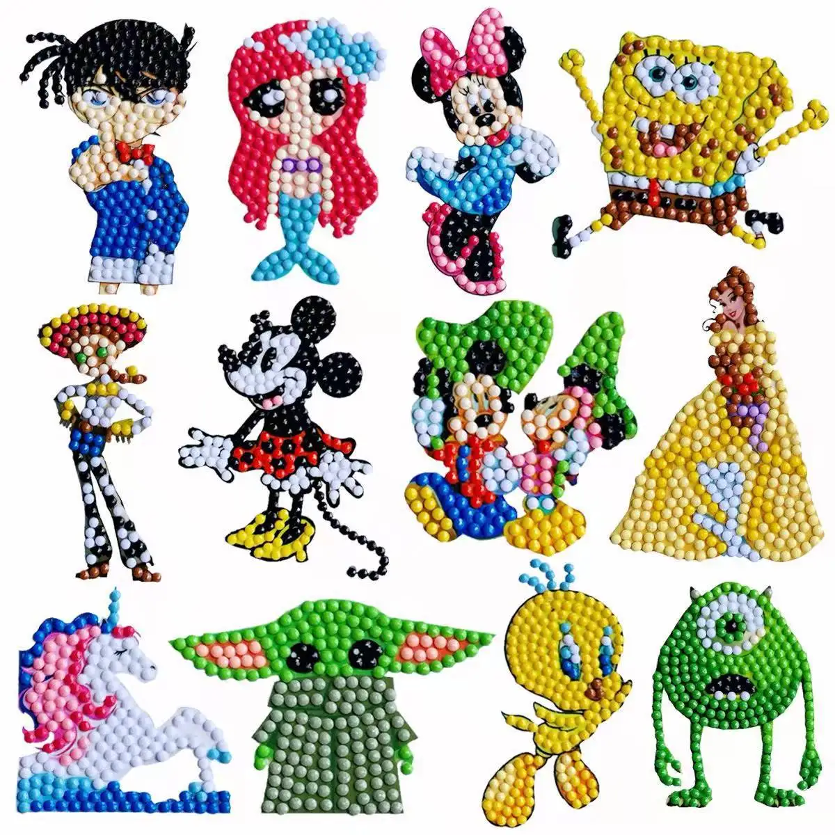 2023 new style DIY diamond art crafts 5D crystal Cartoon diamond painting kits Kids diamond painting stickers